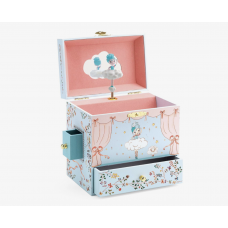 Medium jewelery box with music, ballerina - Blue