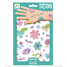 Tattoos, Flowers - Blue