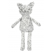 Elodie Details teddy bear, 30 cm - Dots of Fauna Kitty