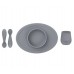 Silicone dining set - Grey