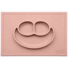 Plate with compartments in silicone - Dusty pink