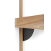 Sector desk - oak / black brass