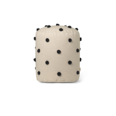 Dot tufted pouf - sand / black