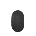 Jute carpet, black - oval (size s)