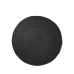 Jute carpet, black - round (size L)