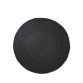 Jute carpet, black - round (size L)