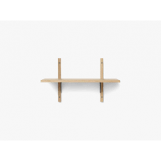Sector shelf, single/narrow - oak/ black bass
