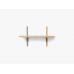 Sector shelf, single/narrow - oak/ black bass