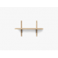 Sector shelf, single/narrow - oak/ black bass