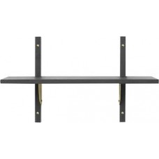 Sector shelf, single/wide -  black ash/ bass