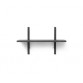 Sector shelf, single/narrow - black ash/ black bass
