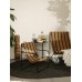 Jute carpet, black - oval (size L)