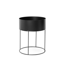 Plant box, round - black