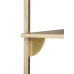 Sector shelf, triple - oak/brass (54 cm)