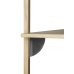 Sector shelf, triple - oak/black brass (54 cm)