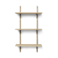 Sector shelf, triple - oak/black brass (54 cm)