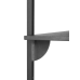 Sector shelf, triple - black ash/black brass (54 cm)