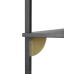 Sector shelf, triple/wide - black ash/brass (87 cm)