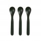 Bamboo spoons, 3 pack - dark green