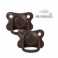 Pacifiers 2 pcs. +6 months - Chocolate