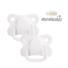 Pacifiers 2 pcs. +6 months - White