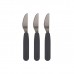 Silicone knives, 3-pack - Stone grey