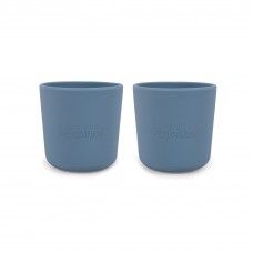Silicone cup, 2-pack - Powder blue