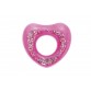 Inflatable bathing ring, pink with glitter