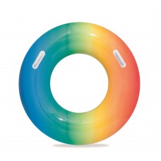 Inflatable bathing ring, red rainbow