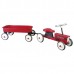 Walking tractor with trailer - red