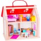 Suitcase dollhouse with accessories