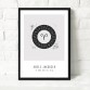 Birth poster with Zodiac sign and the child's information