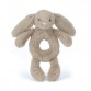 Rattle, Bashful rabbit beige (18 cm)