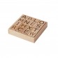 ABC wooden blocks - Nature (12 pcs)