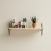 Wall shelf, metal and wood - Green