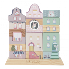 Wooden building blocks, pink