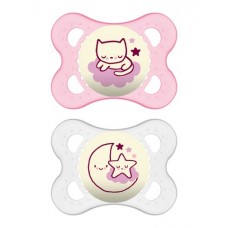 Pacifier, night pacifier 0-6 months - Pink