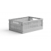 Made Crate Midi Folding Box, Misty grey