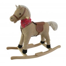 Rocking horse with meandering tail, moving mouth and sound