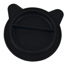 Silicone plate, pig - black