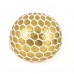 Clamp ball with glitter and light, gold