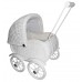 Small doll's carriage, wicker - white