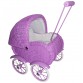 Small doll's carriage, wicker - pink