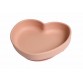 Silicone children's plate, heart - Apricot