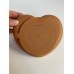 Silicone children's plate, heart - Brown