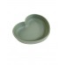 Silicone children's plate, heart - Sage