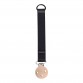 Pacifier cord - black leather