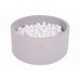 Ball pit round 90x40 cm - light gray (300 balls)