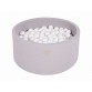 Ball pit round 90x40 cm - light gray (300 balls)