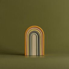 Mini rainbow in wood - Pastel